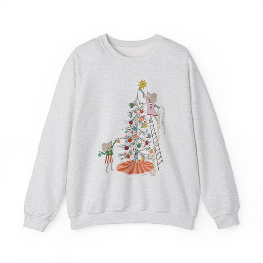 Merry Mice Tree - Unisex Heavy Blend™ Crewneck Sweatshirt