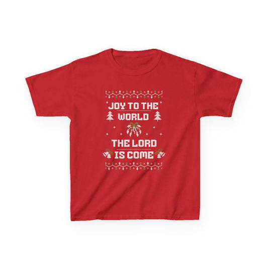“Joy to the World” Knit design - Kids Heavy Cotton™ Tee
