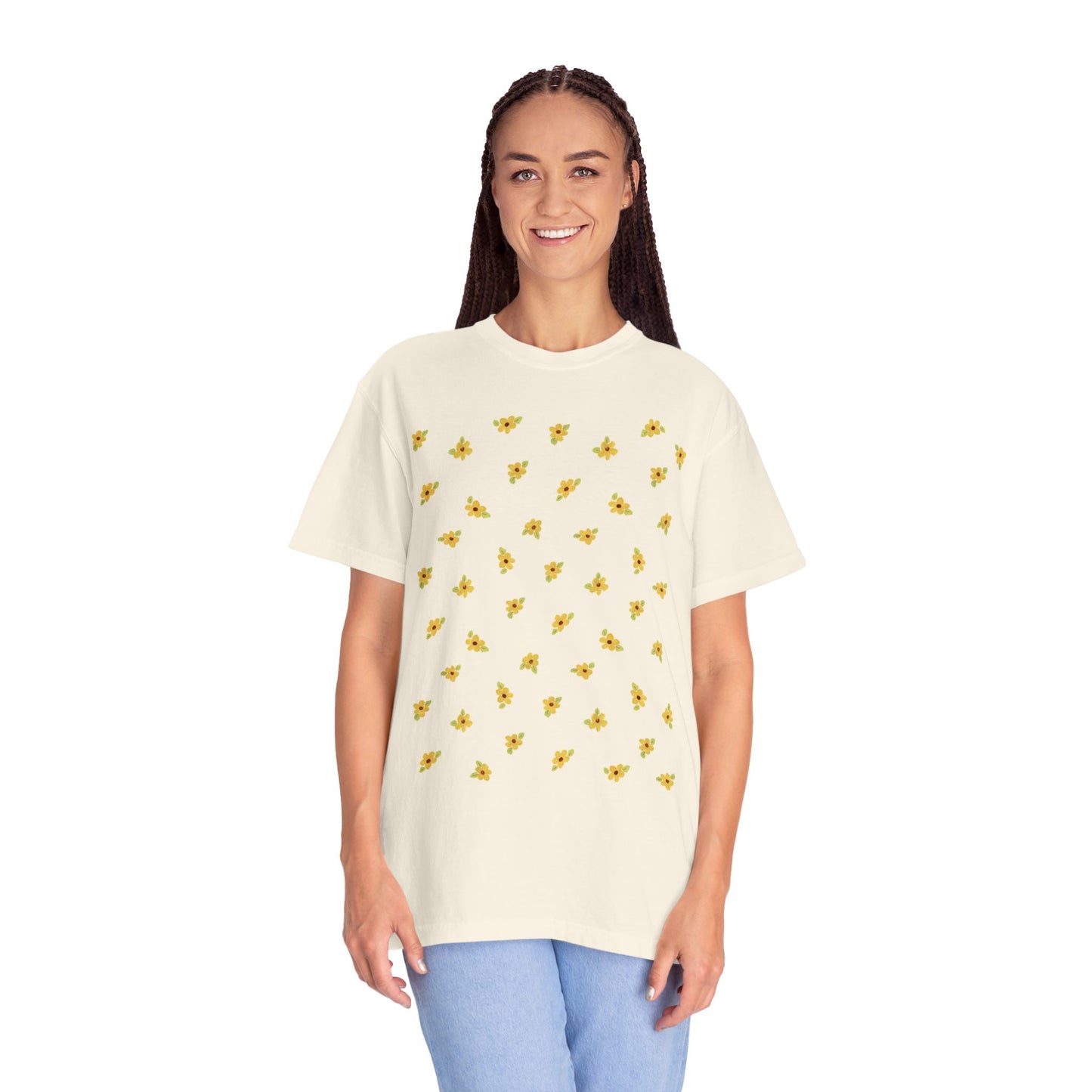 Yellow Daisies - Unisex Garment-Dyed Comfort Colors T-shirt - by Christy Beasley