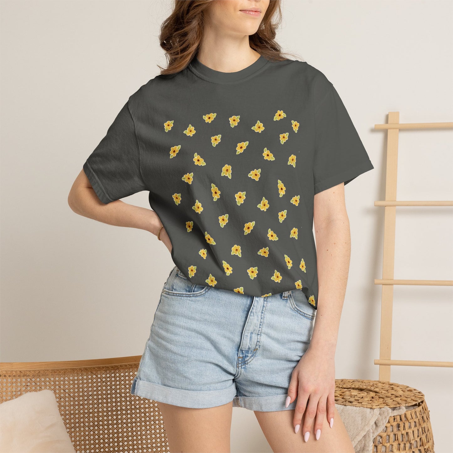 Yellow Daisies - Unisex Garment-Dyed Comfort Colors T-shirt - by Christy Beasley