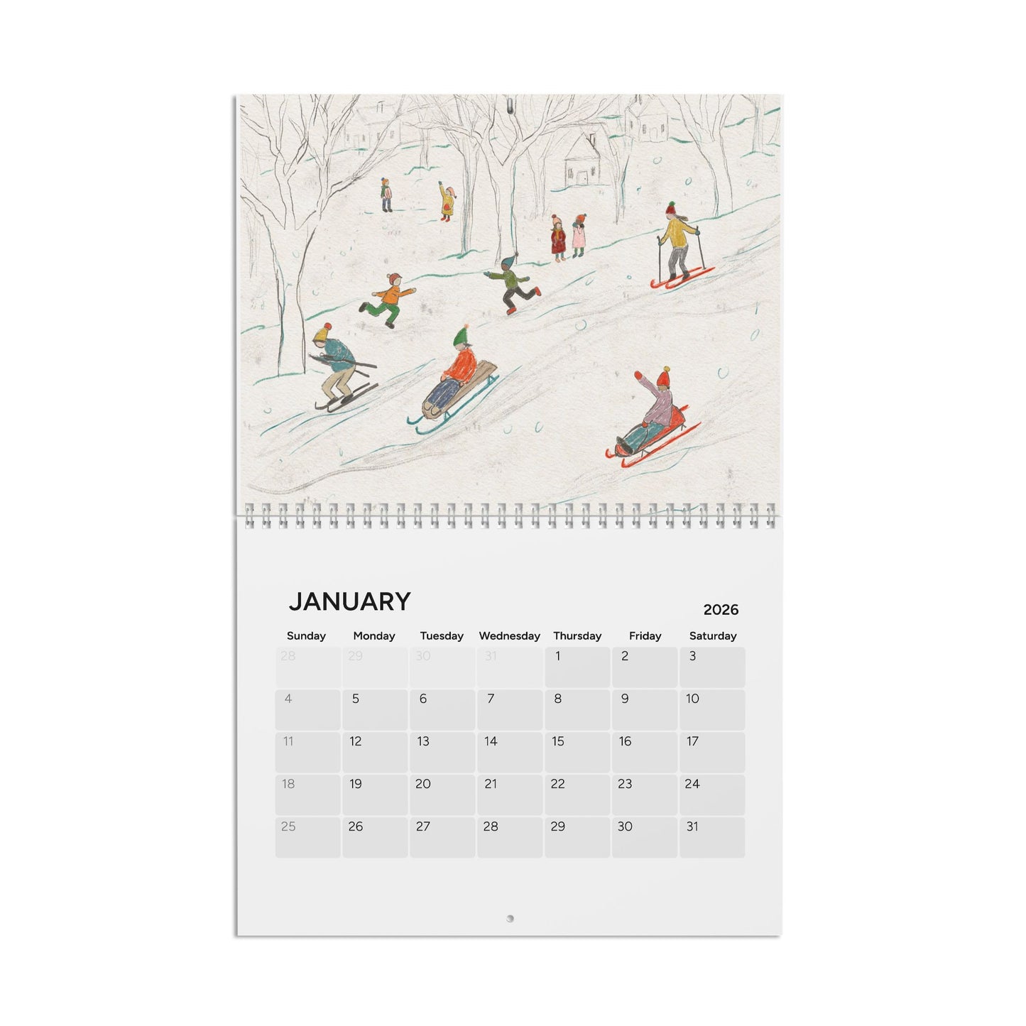 2026 Christy Beasley Creative Wall Calendar — 12-Month Seasonal Art Calendar (January–December)