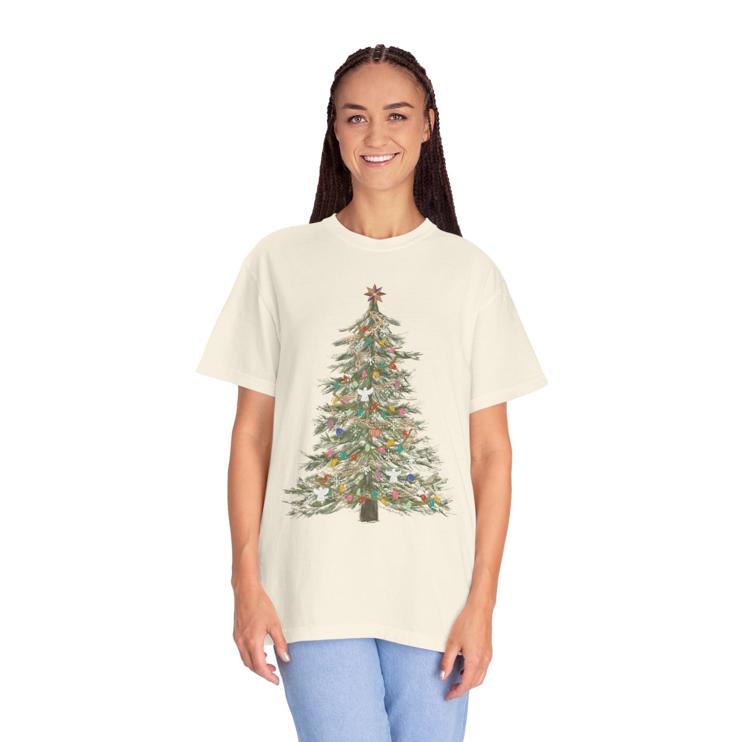 O Christmas Tree - Unisex Garment-Dyed Comfort Colors T-shirt - by Christy Beasley