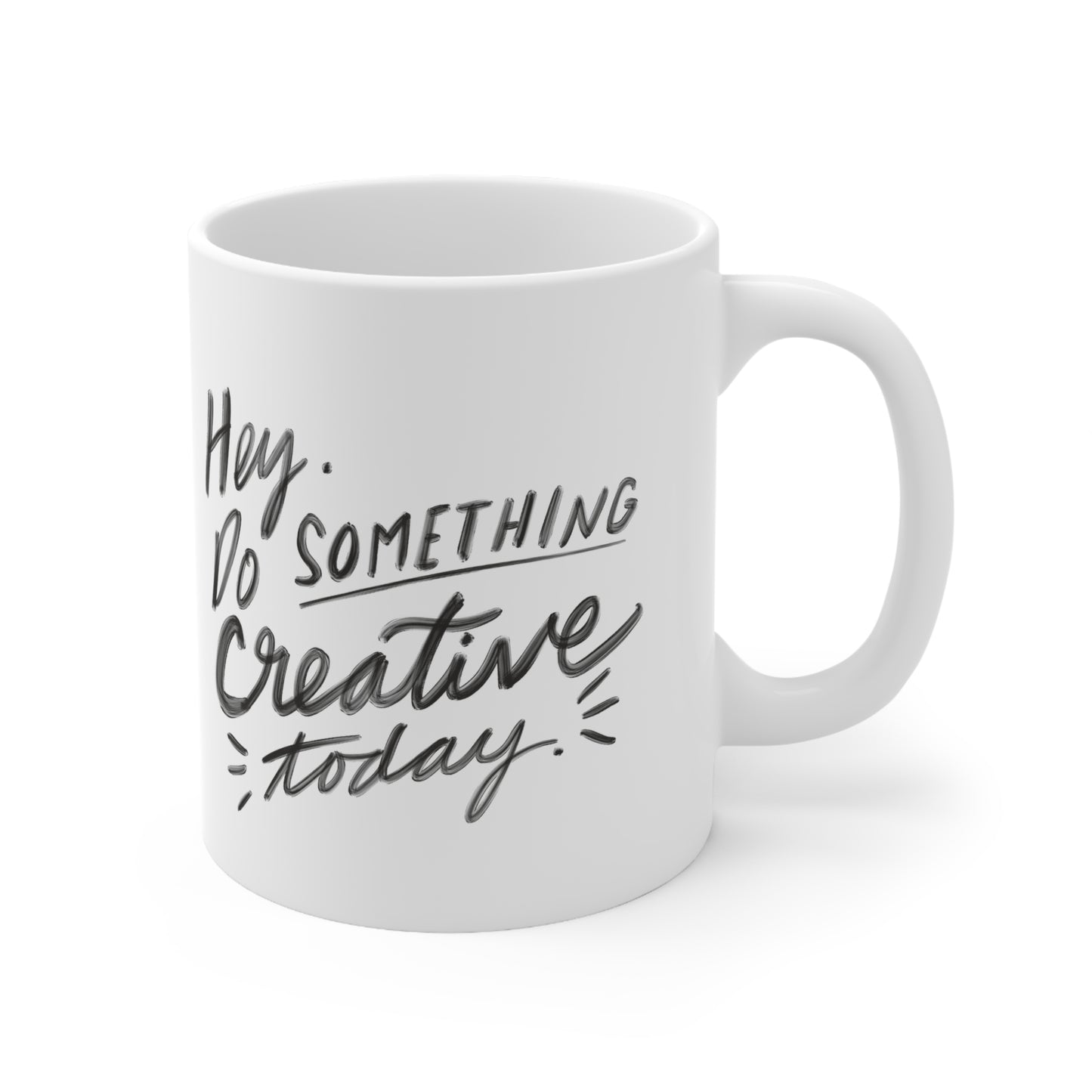 Creative Hand-lettered Ceramic Mug 11oz - by Christy Beasley