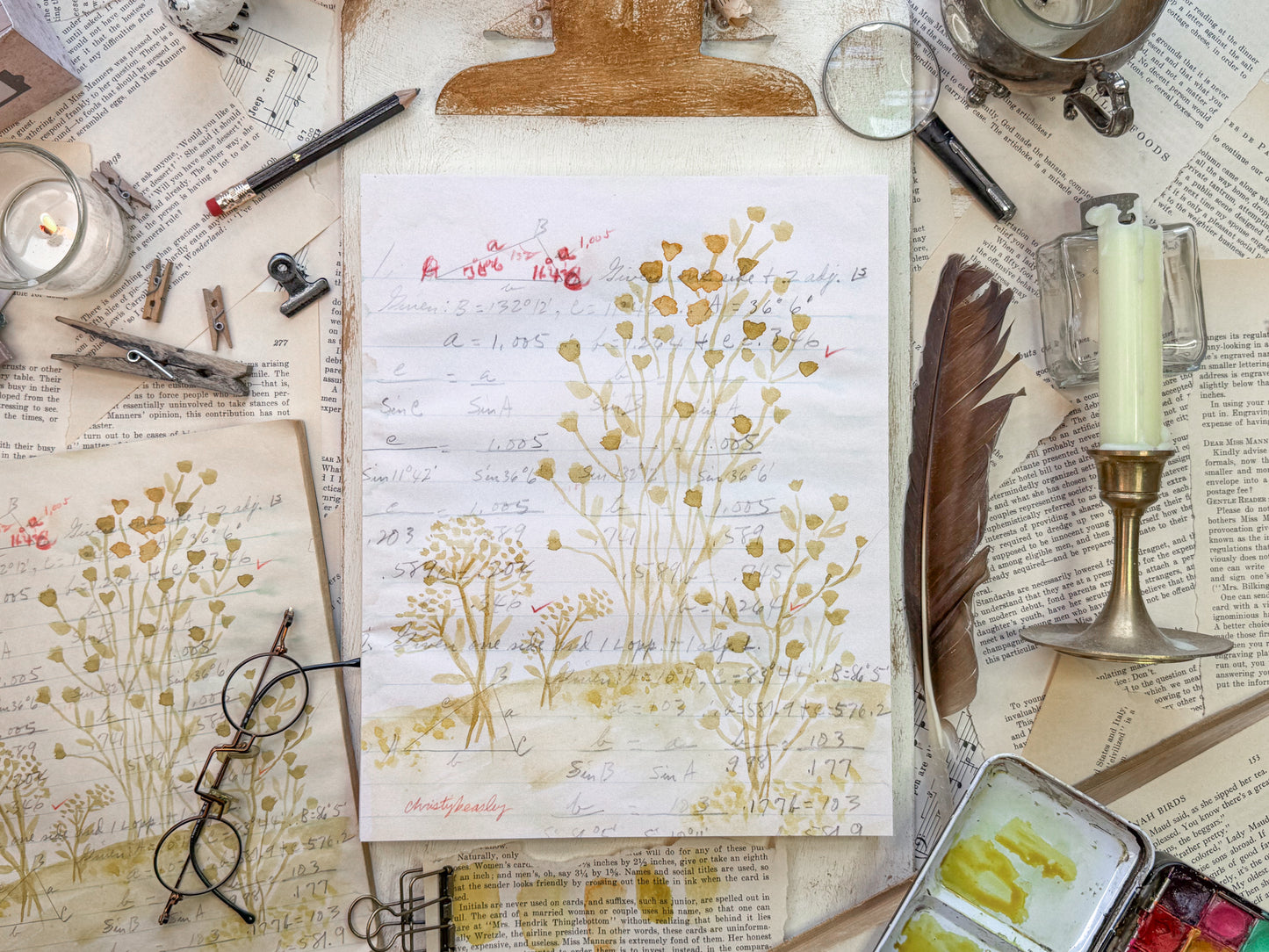 Floral Sketchbook Scan #1