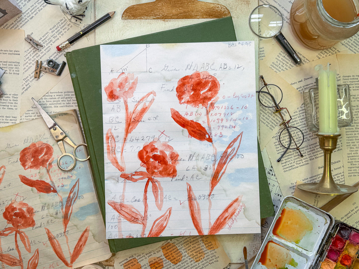 Floral Sketchbook Scan #2