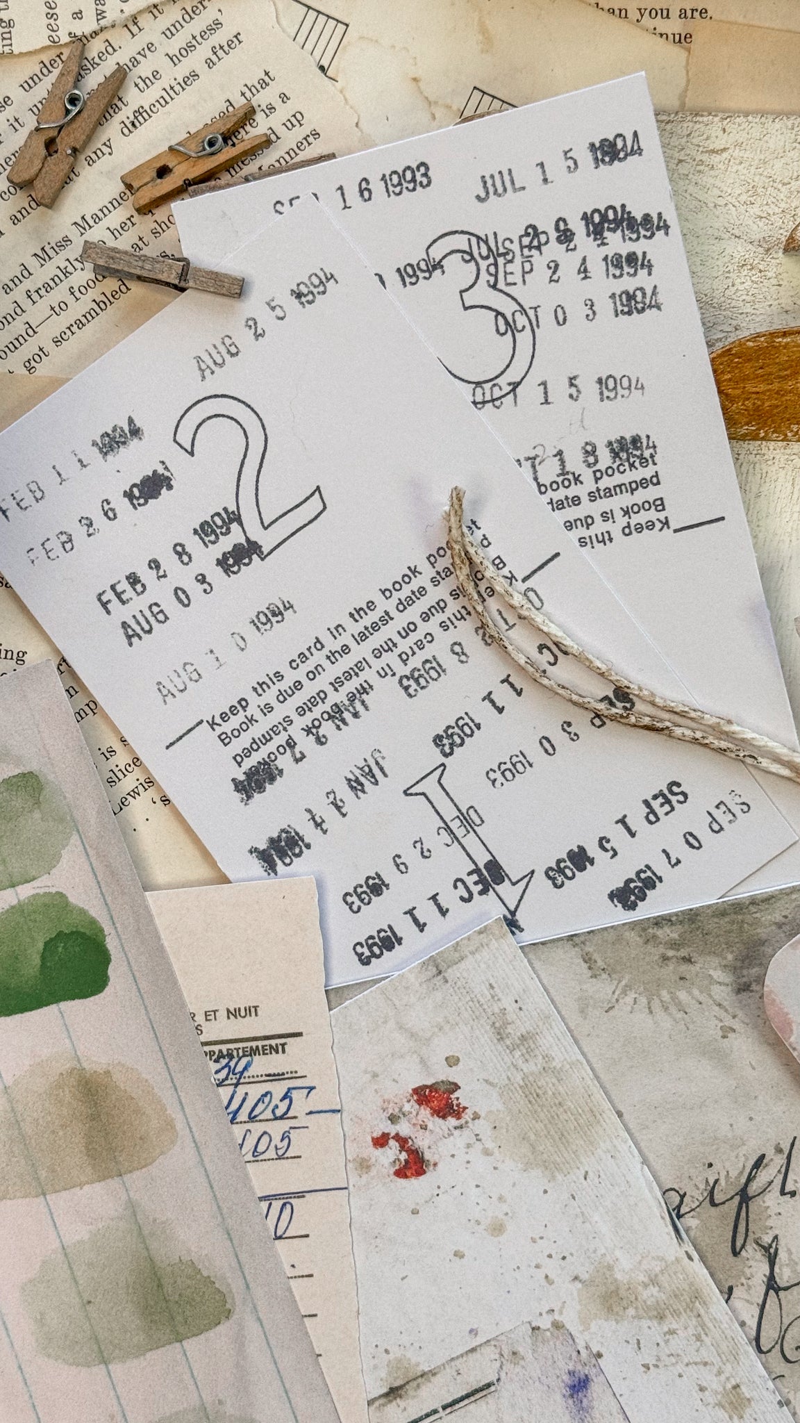 Vintage Paper Scraps Digital Download