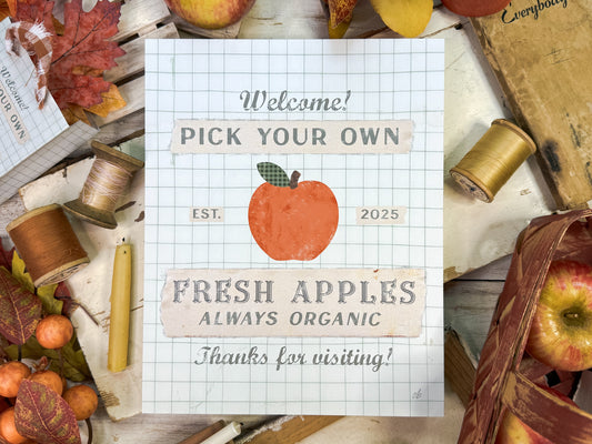 Vintage Apple Orchard Poster