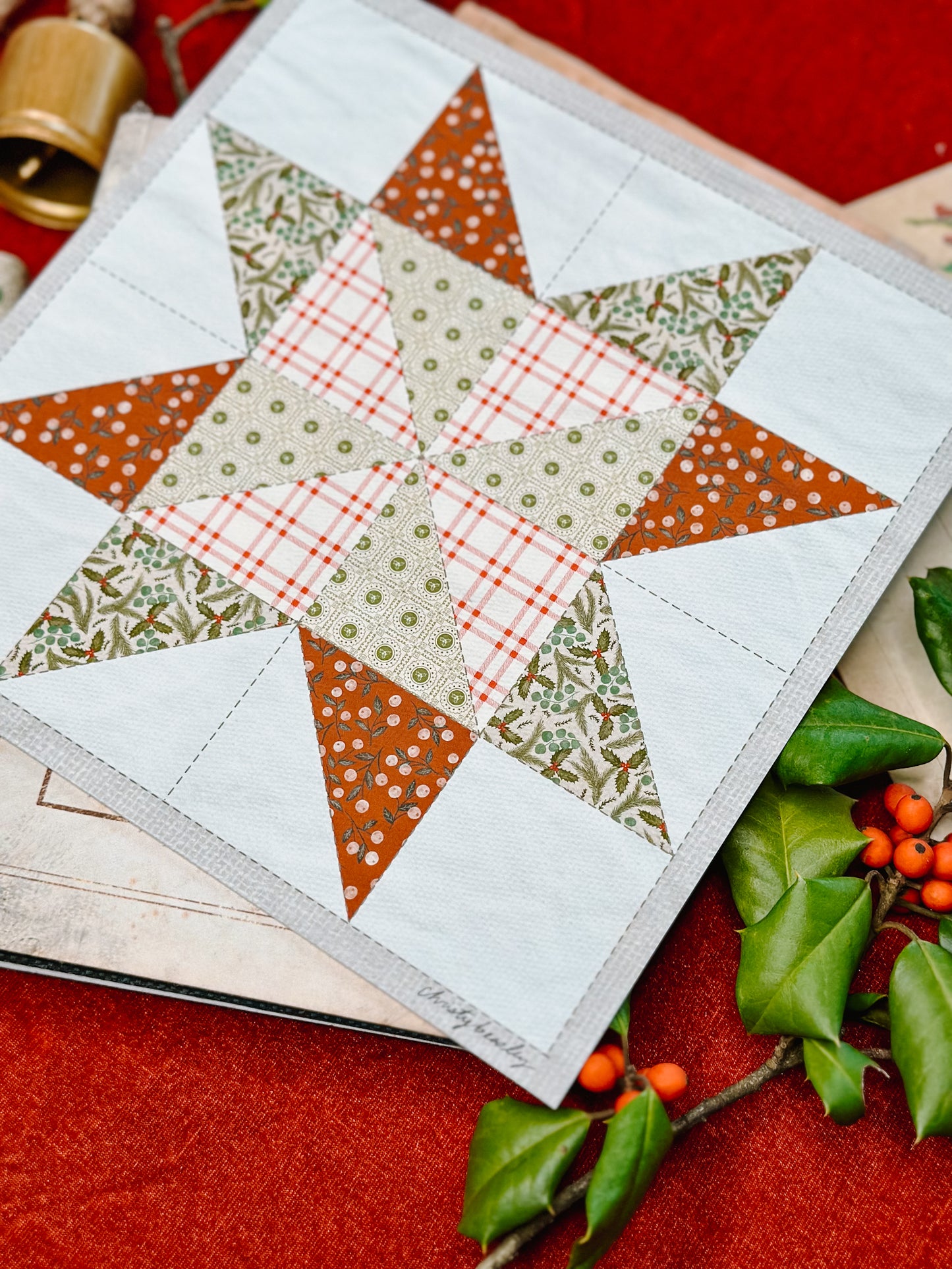 Christmas Star Pattern Quilt