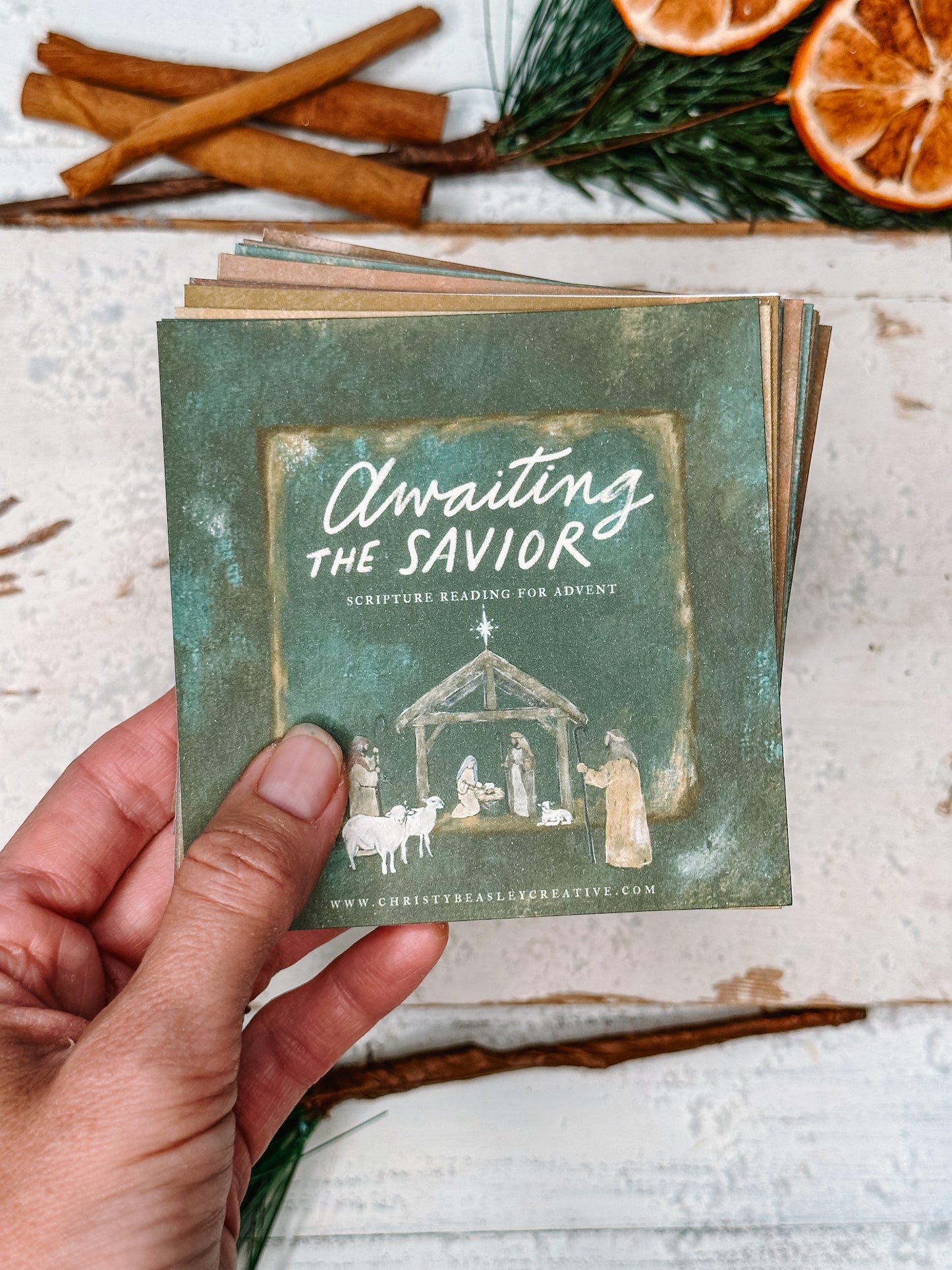 Awaiting the Savior Advent Scripture Cards Digital Download