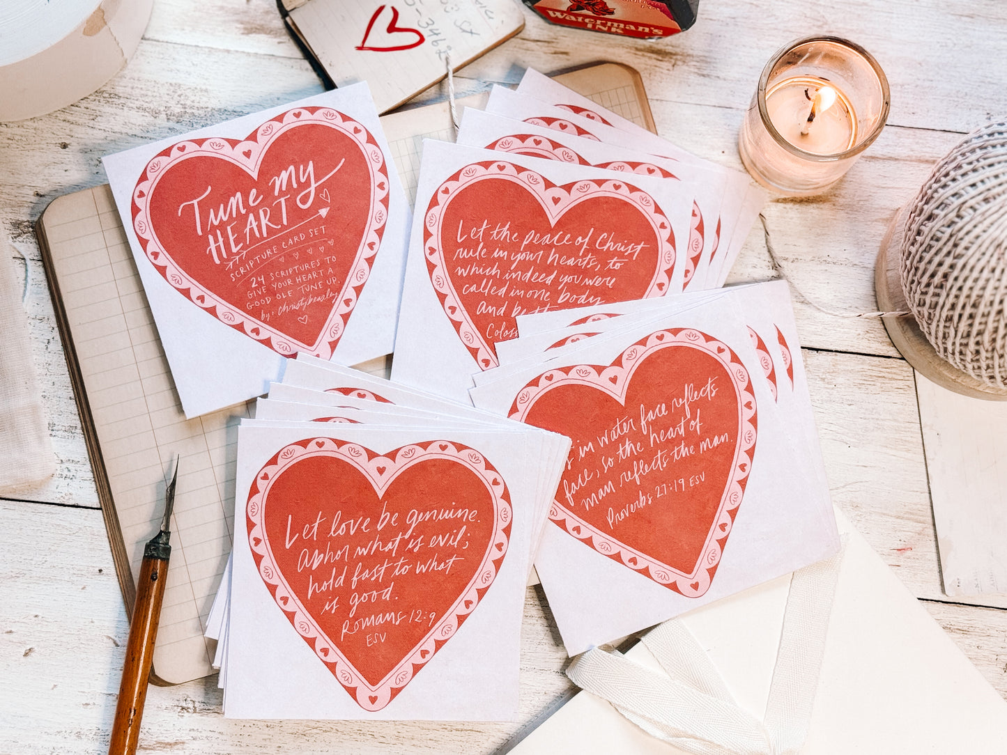 Tune My Heart Scripture Cards Digital Download