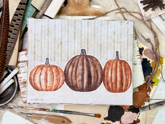 Antiqued Bronze Pumpkins