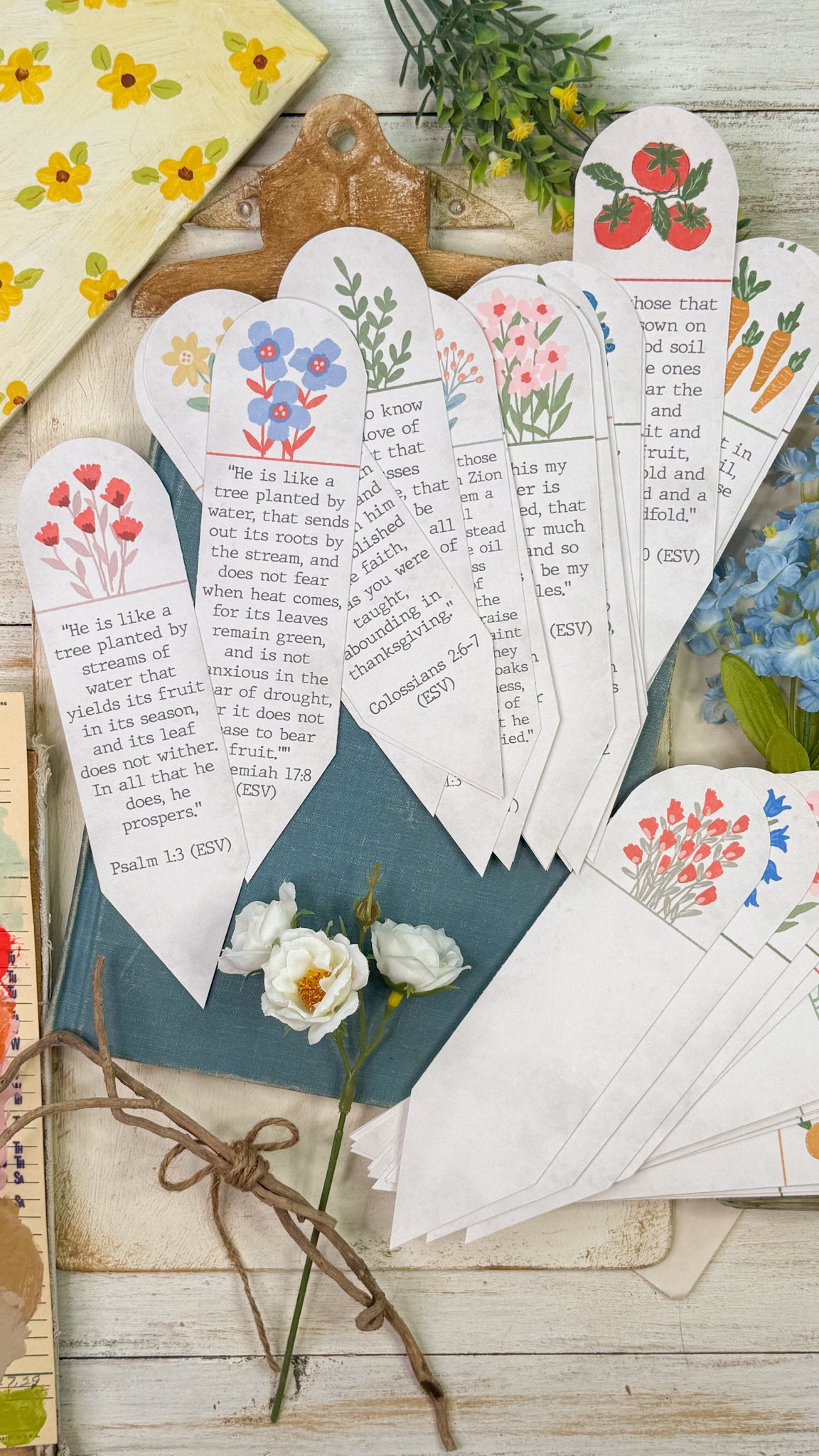 Planted Bookmarks Digital Downloads