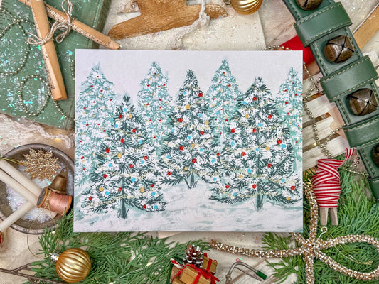 Whimsical Pine Tree Forest