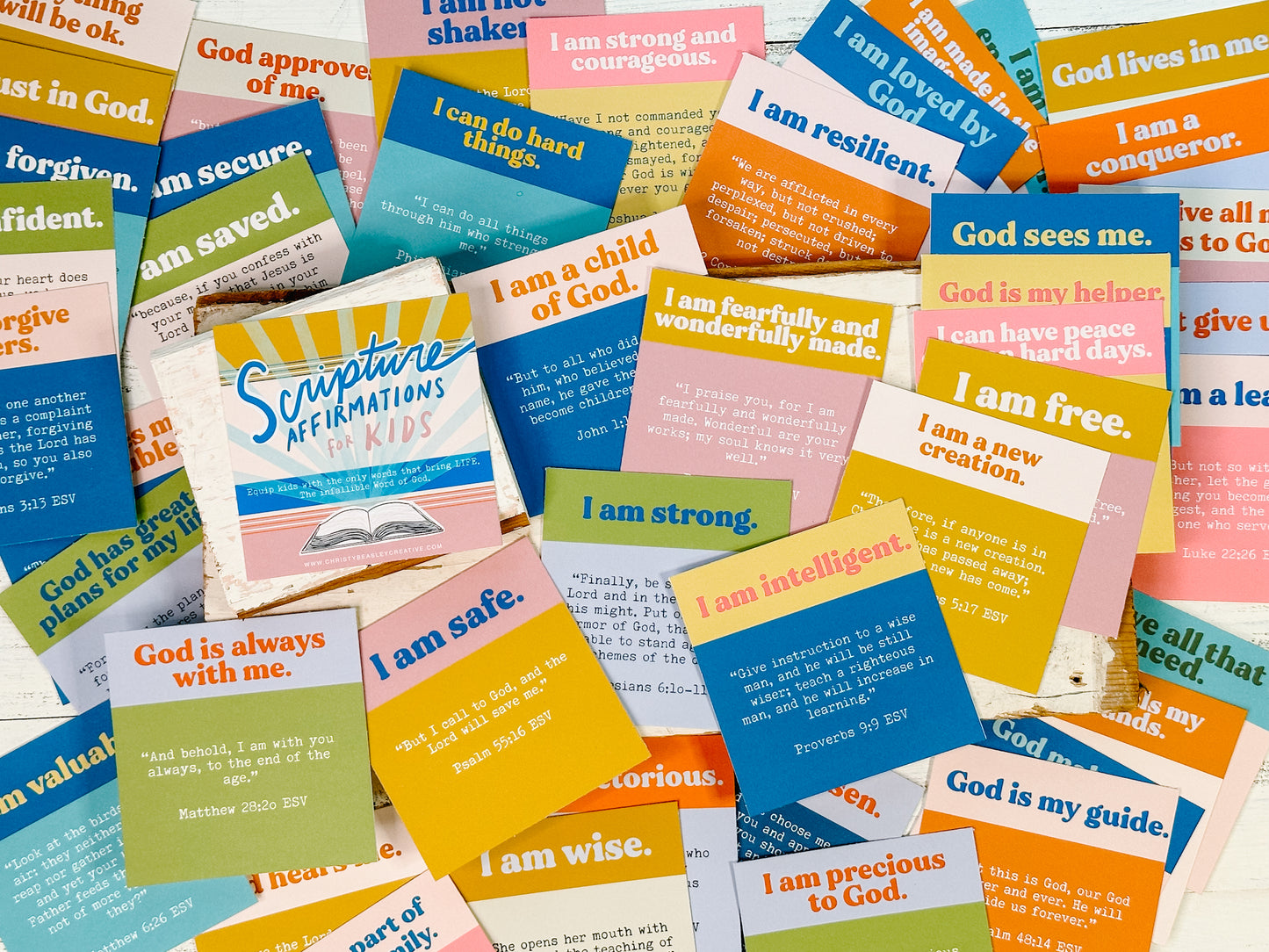 Scripture Affirmation Cards for Kids Digital Download