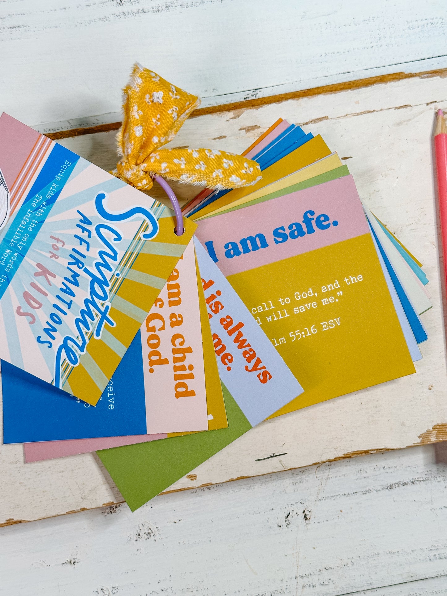 Scripture Affirmation Cards for Kids Digital Download