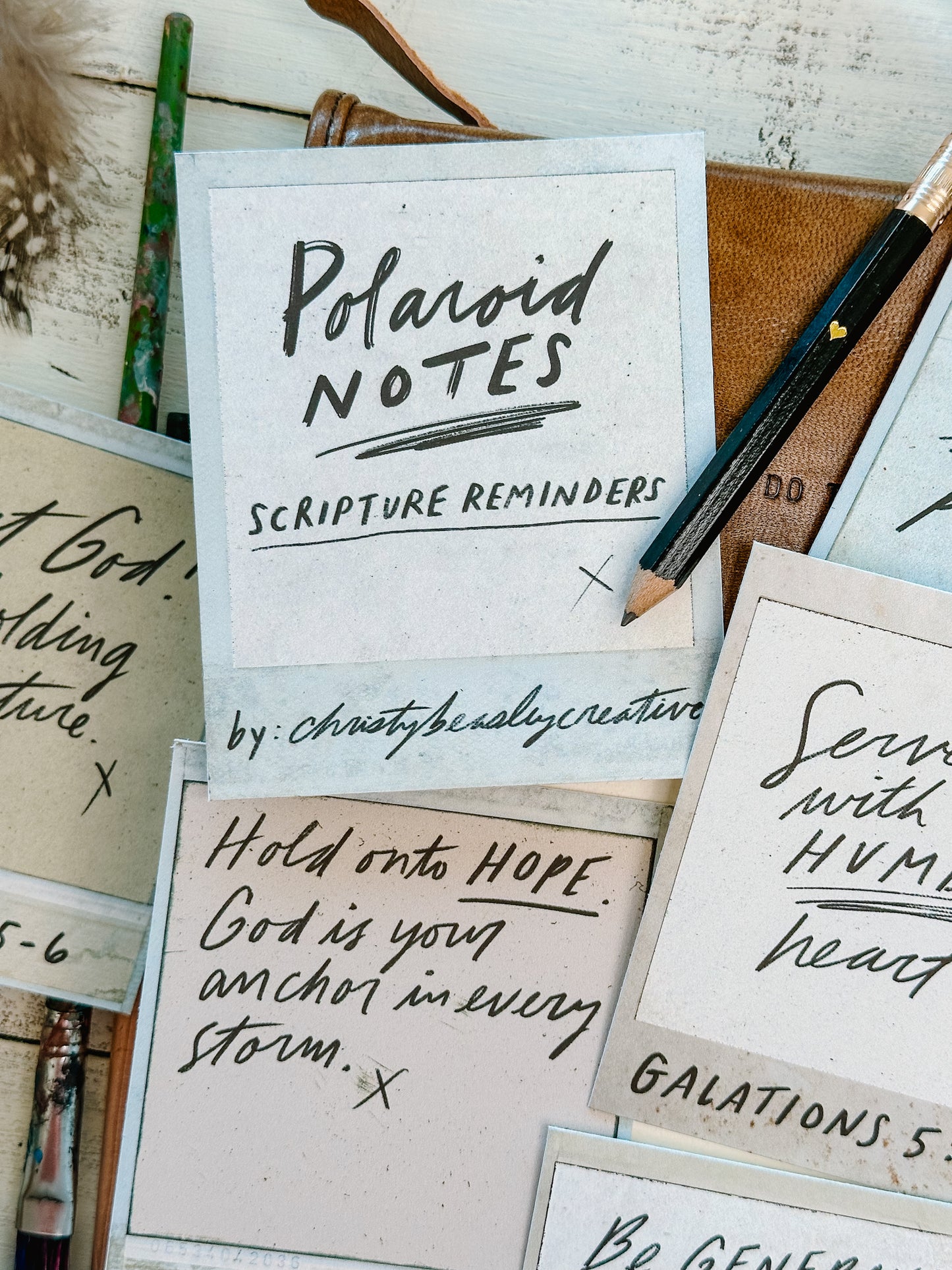 Polaroid Notes Scripture Card Digital Download