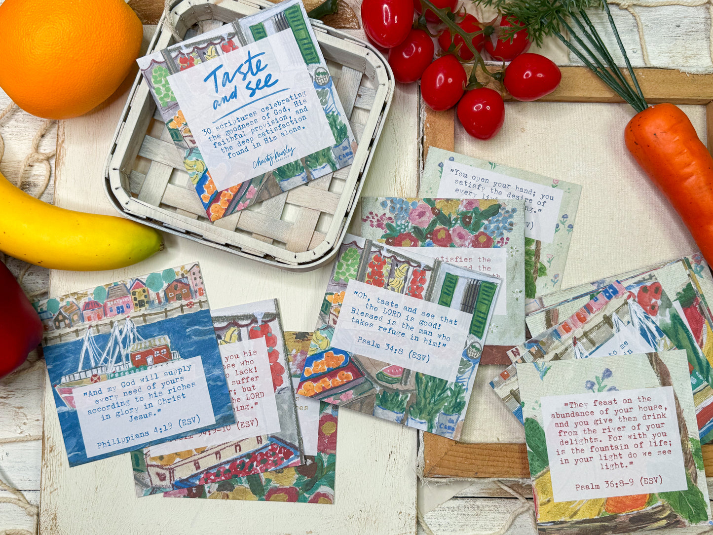 Taste and See Scripture Cards Digital Download