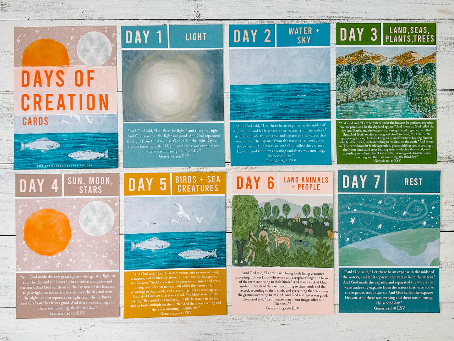 Days of Creation Cards Digital Download