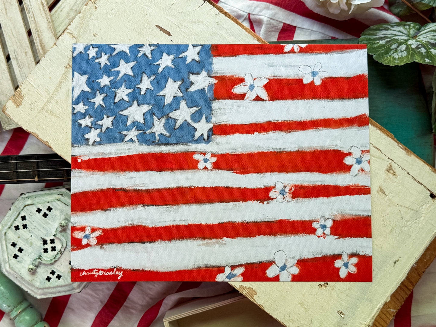 Painterly American Flag