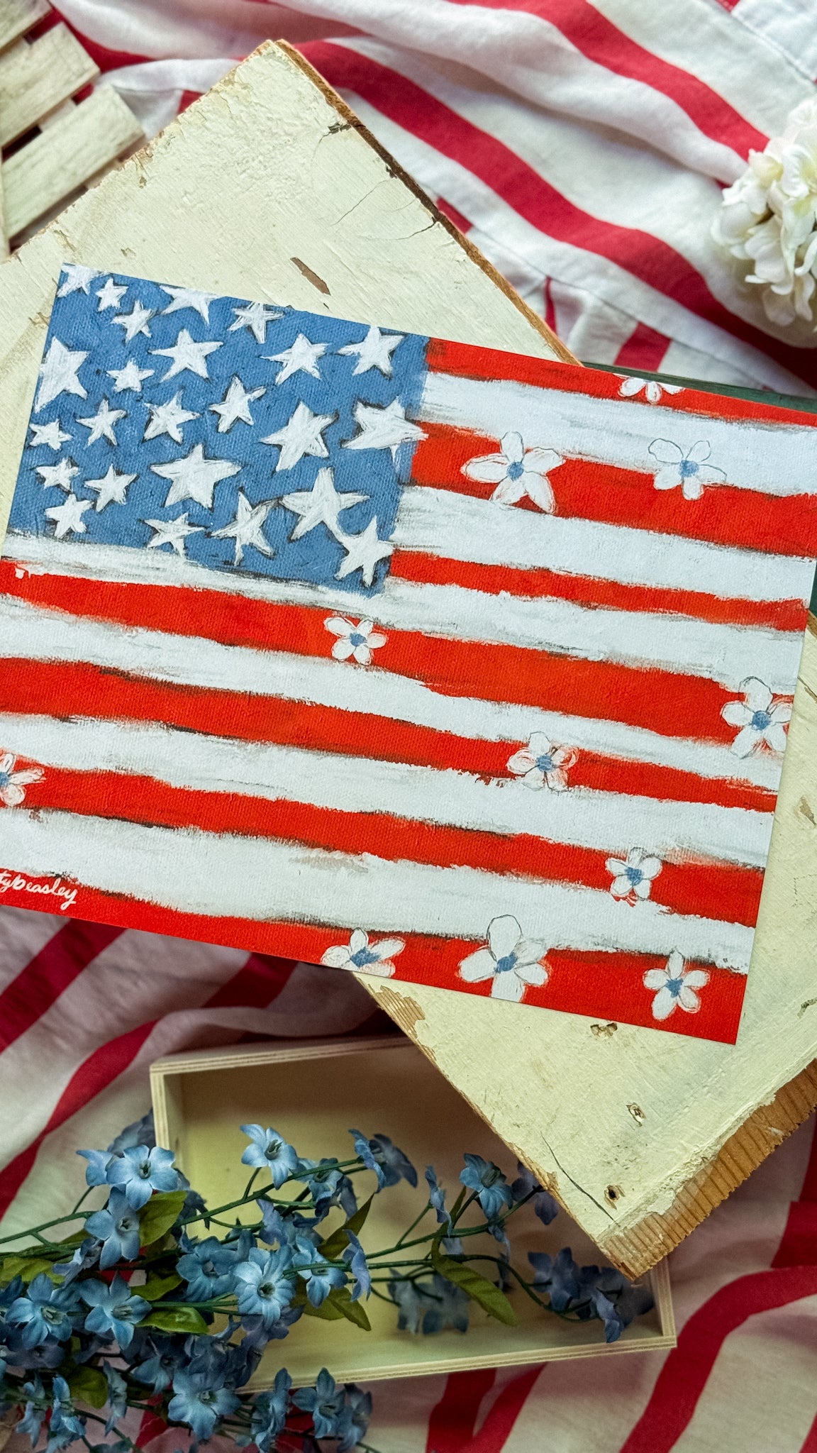 Painterly American Flag