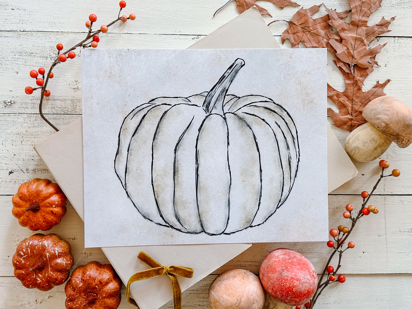 Rustic Charcoal Pumpkin