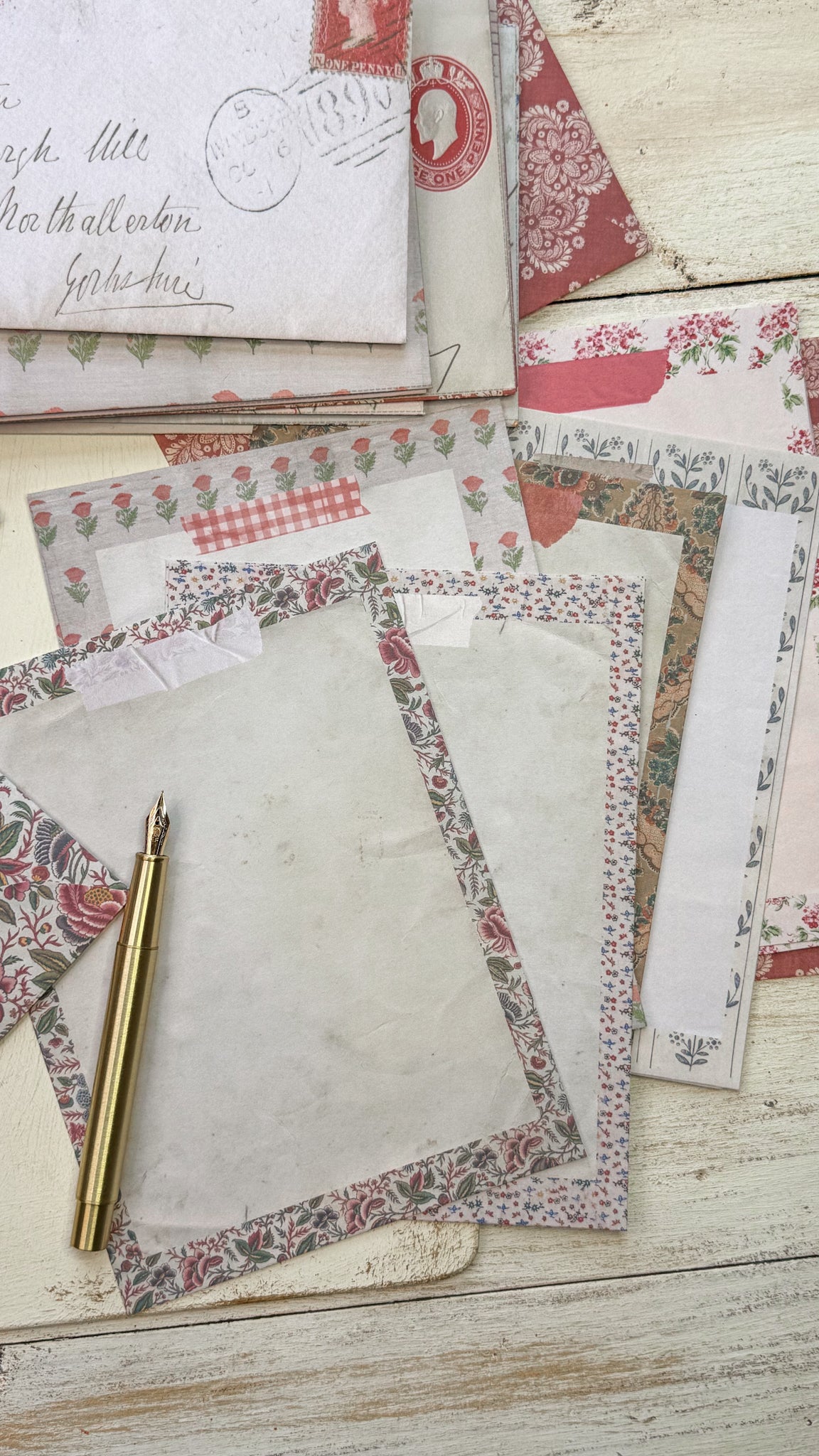 Vintage Envelope and Stationery Paper Digital Download