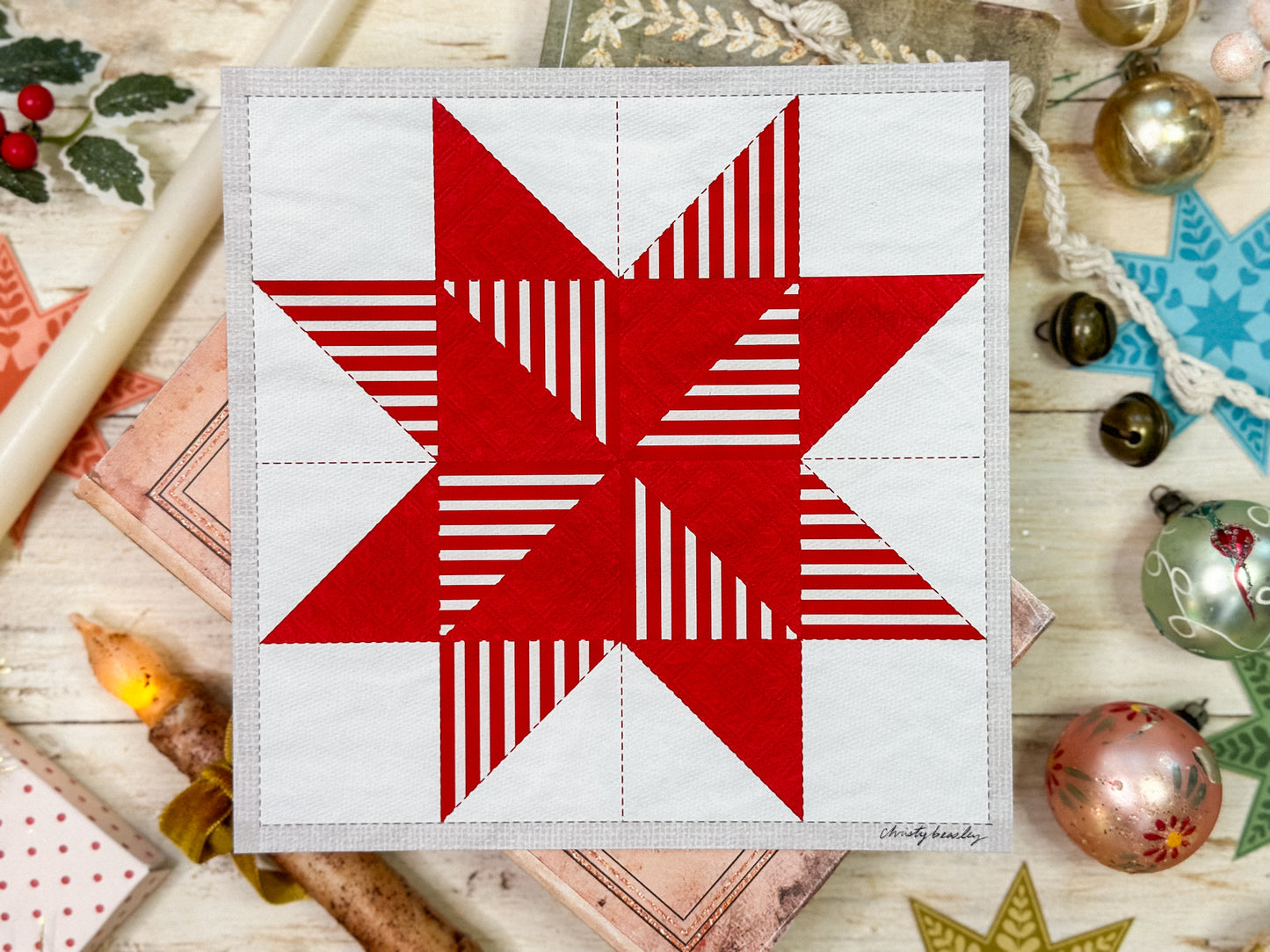 Christmas Star Block Quilt 2