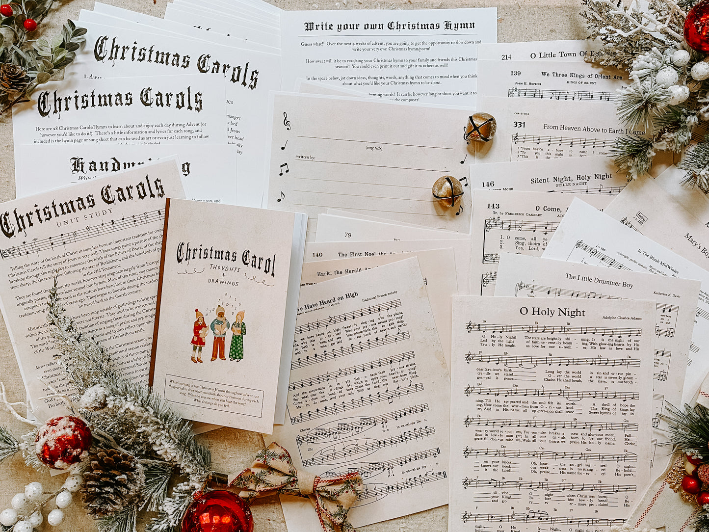 Christmas Carols Unit Study Digital Download