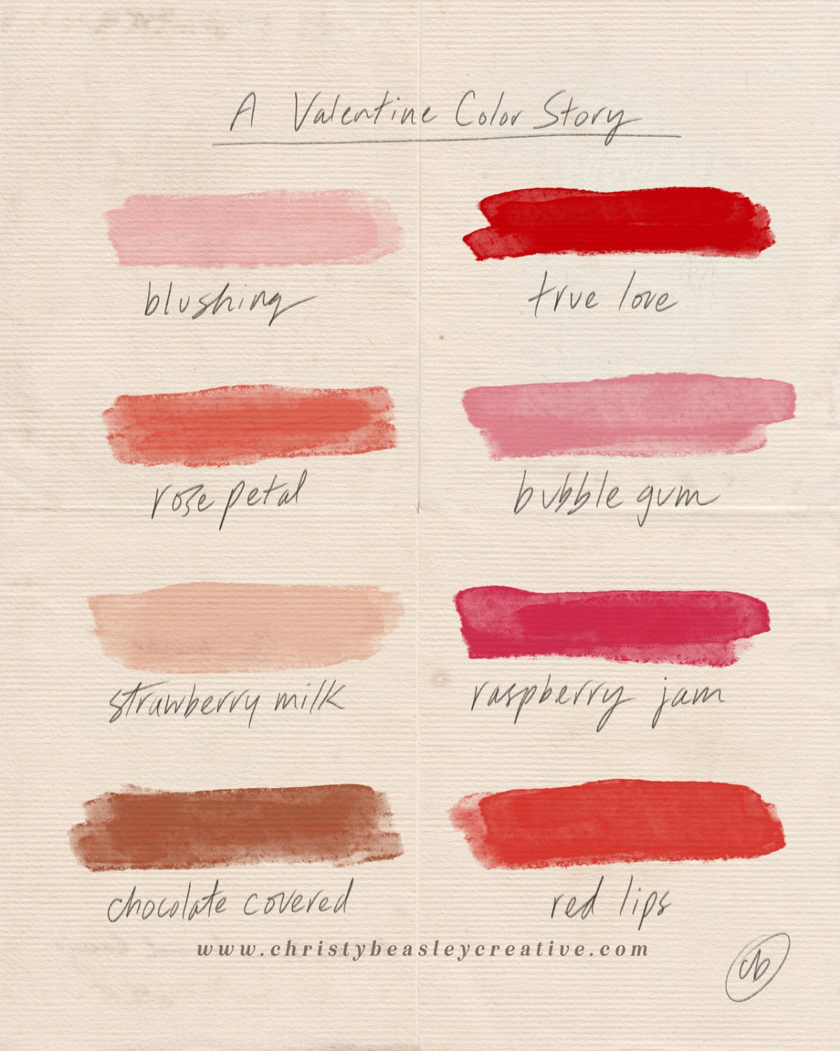 A Valentine Color Story
