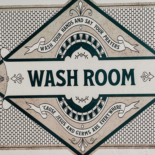 Wash Room Sign