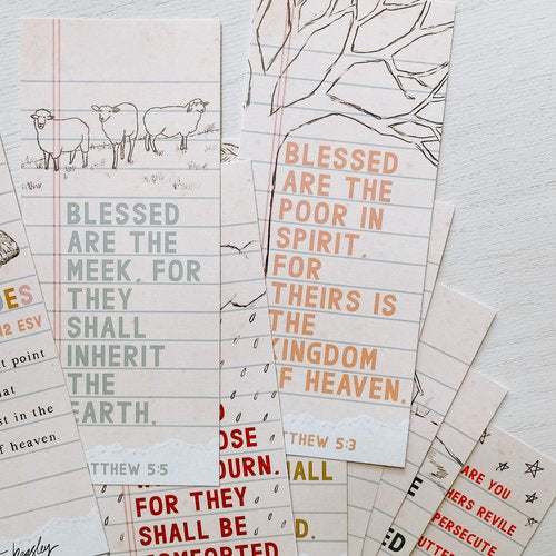 The Beatitudes for Kids Scripture Card Set Digital Download