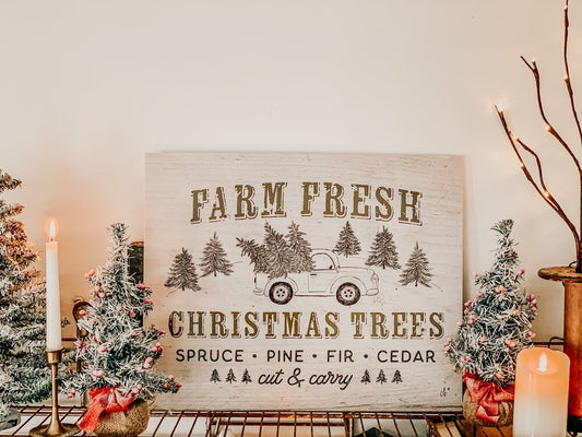 Farm Fresh Christmas Trees Sign Print