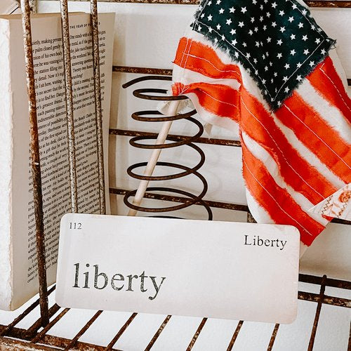 Vintage Patriotic Flashcards Digital Download