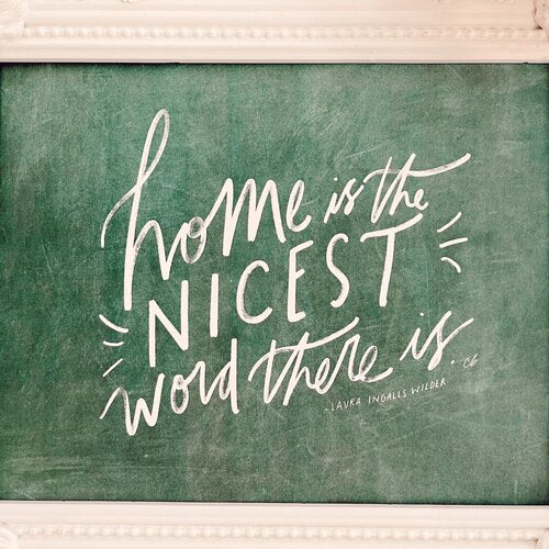 Home is the Nicest Word There Is Print