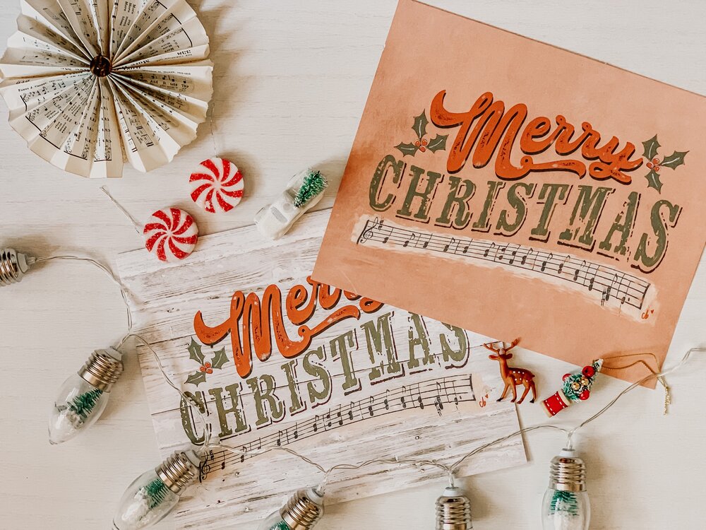 Merry Christmas Sign Print