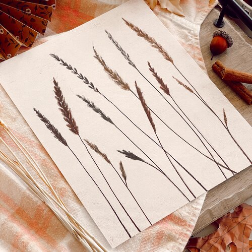 Wheat Branches Print